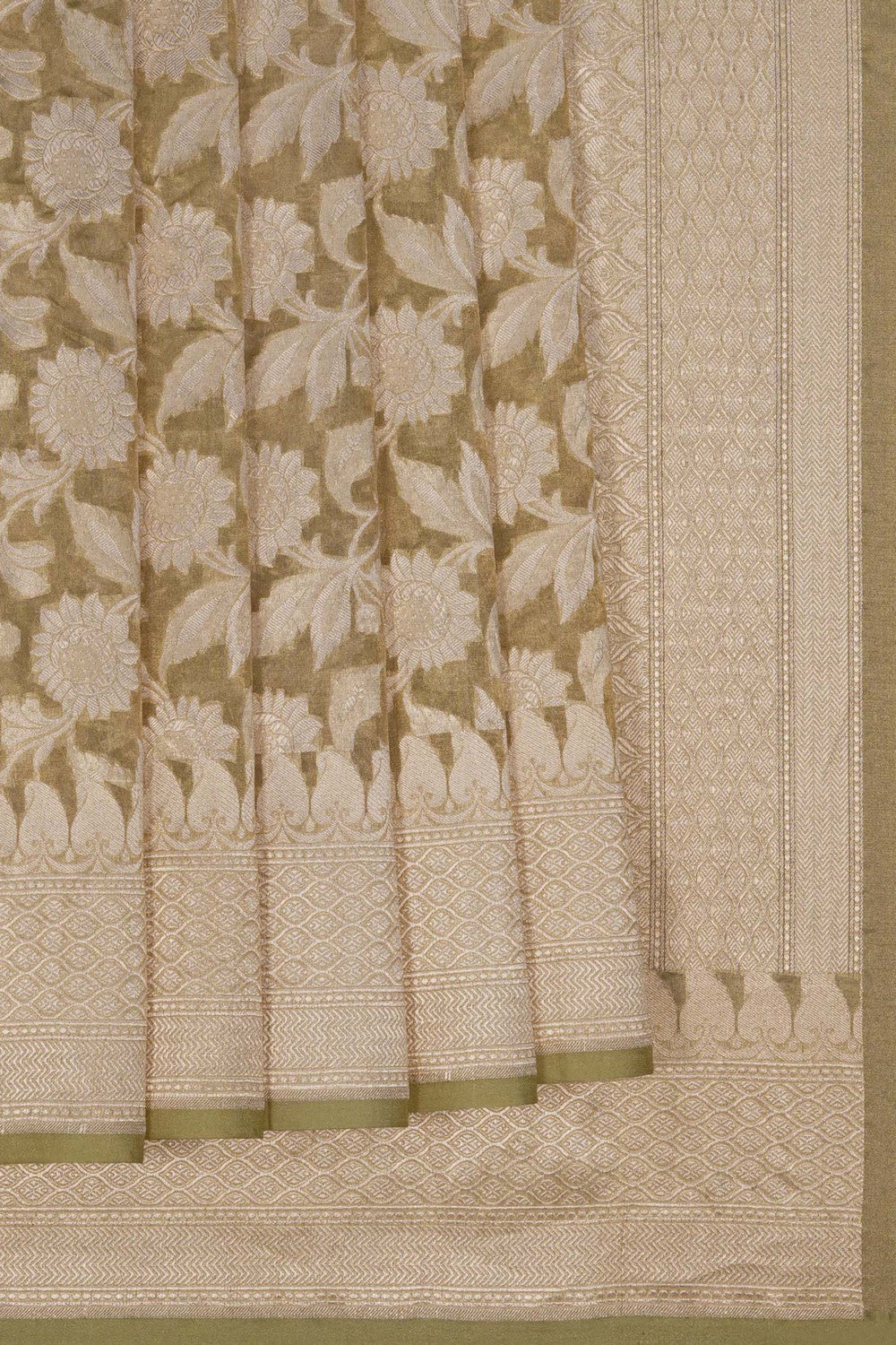 Image of Banarasi Kora Gold Tissue Saree