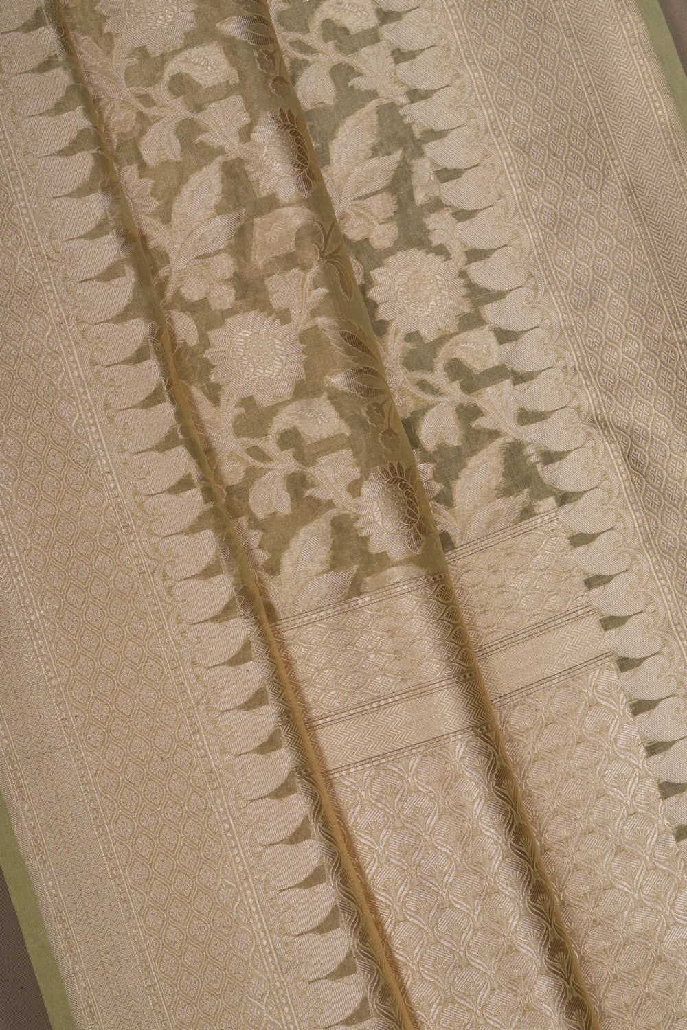 Image of Banarasi Kora Gold Tissue Saree