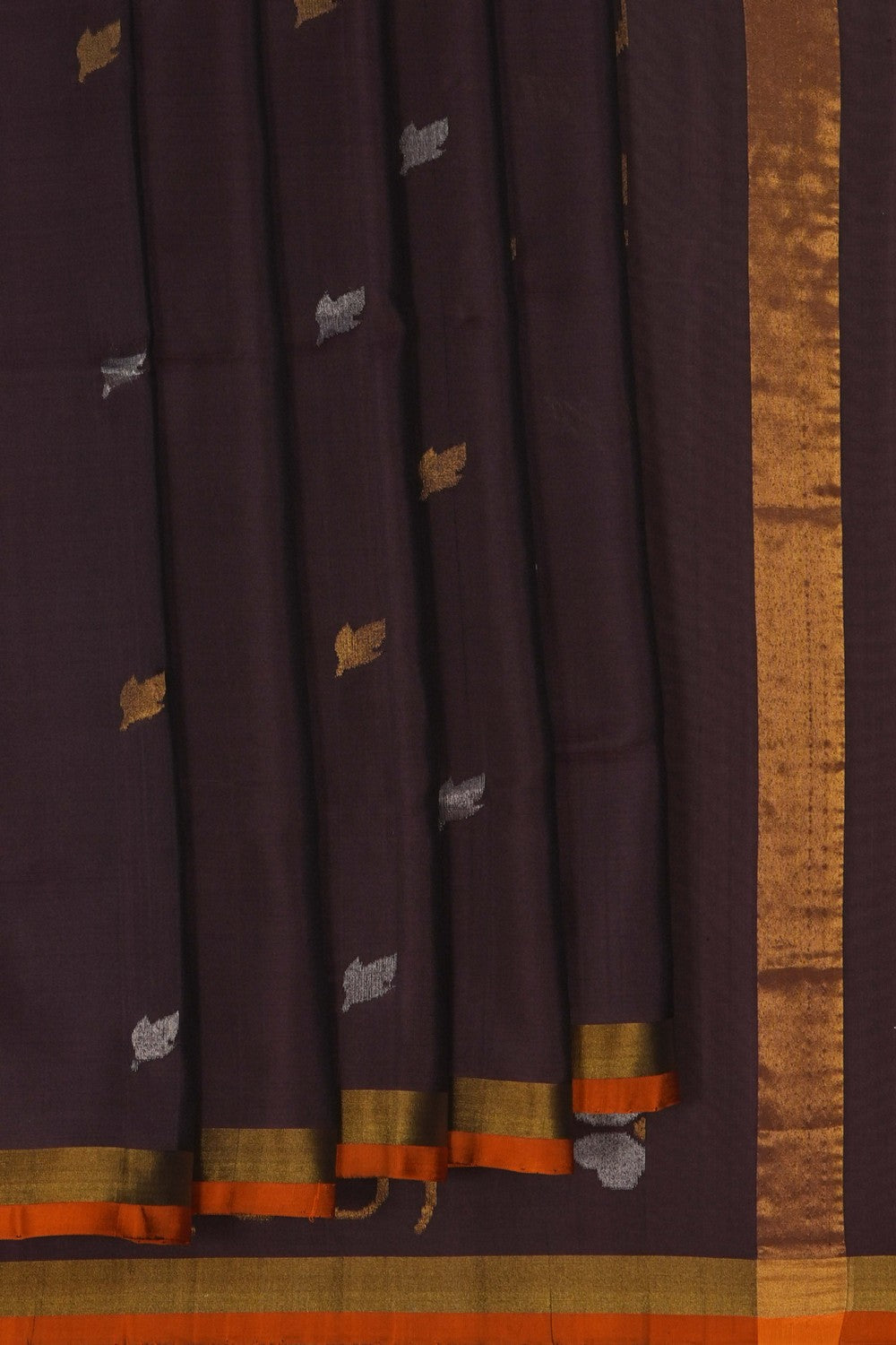 Image of Uppada Brocade Silk Brown Saree