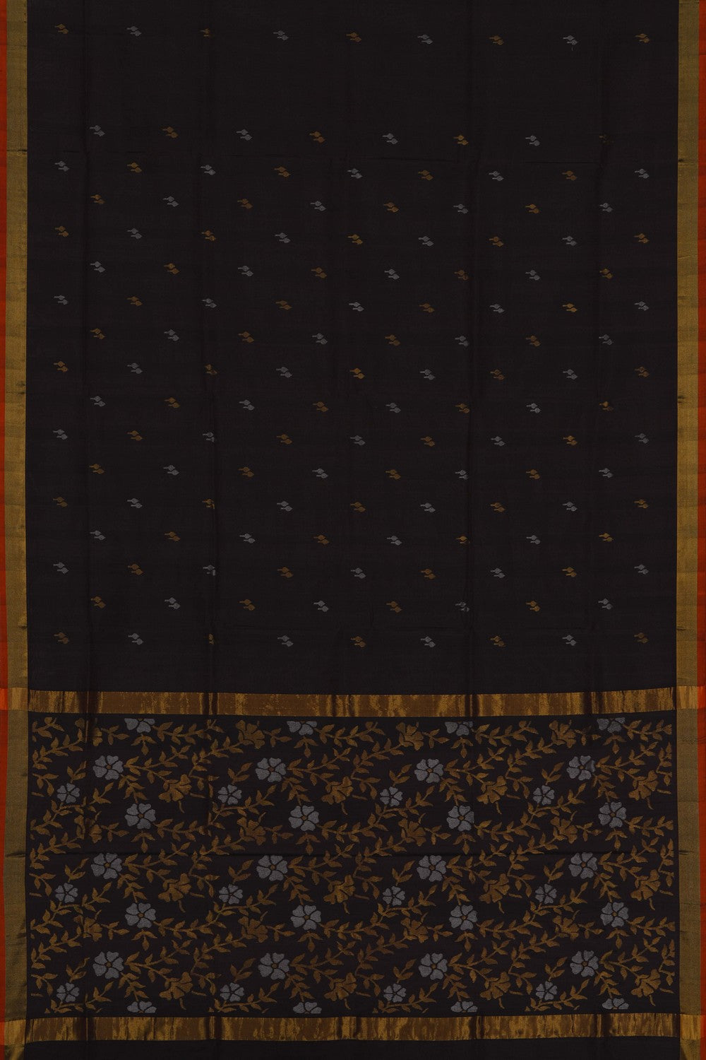 Image of Uppada Brocade Silk Brown Saree