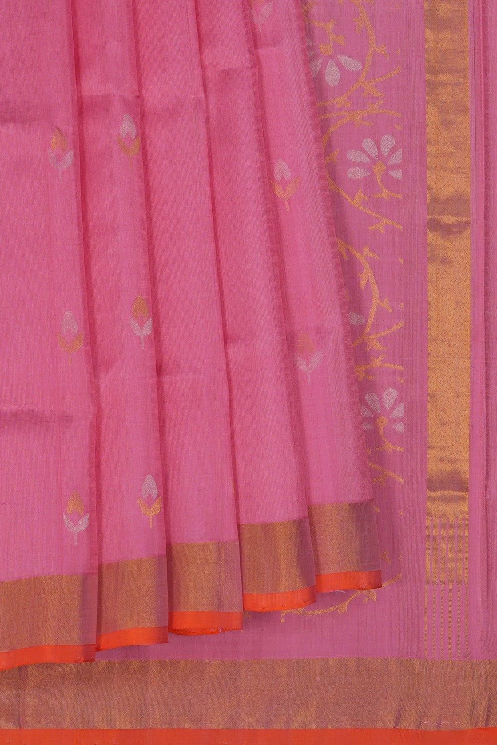 Image of Uppada Brocade Silk Pink Saree