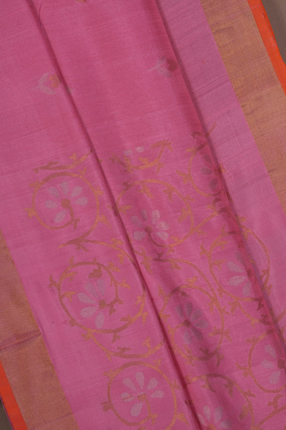 Image of Uppada Brocade Silk Pink Saree