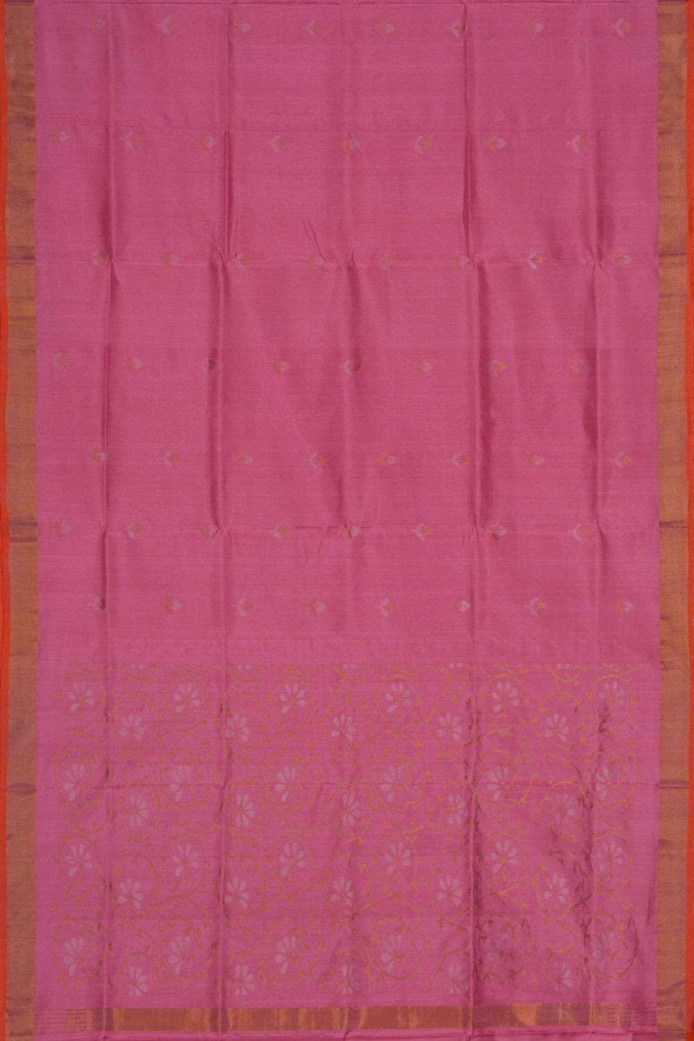 Image of Uppada Brocade Silk Pink Saree