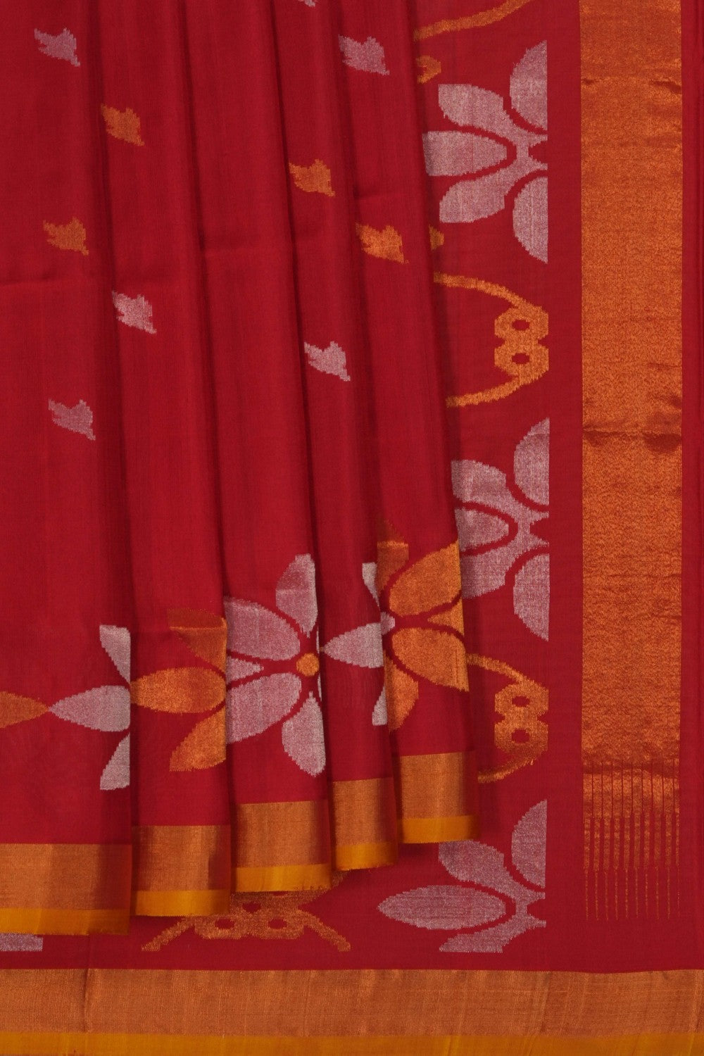 Image of Uppada Brocade Silk Red Saree
