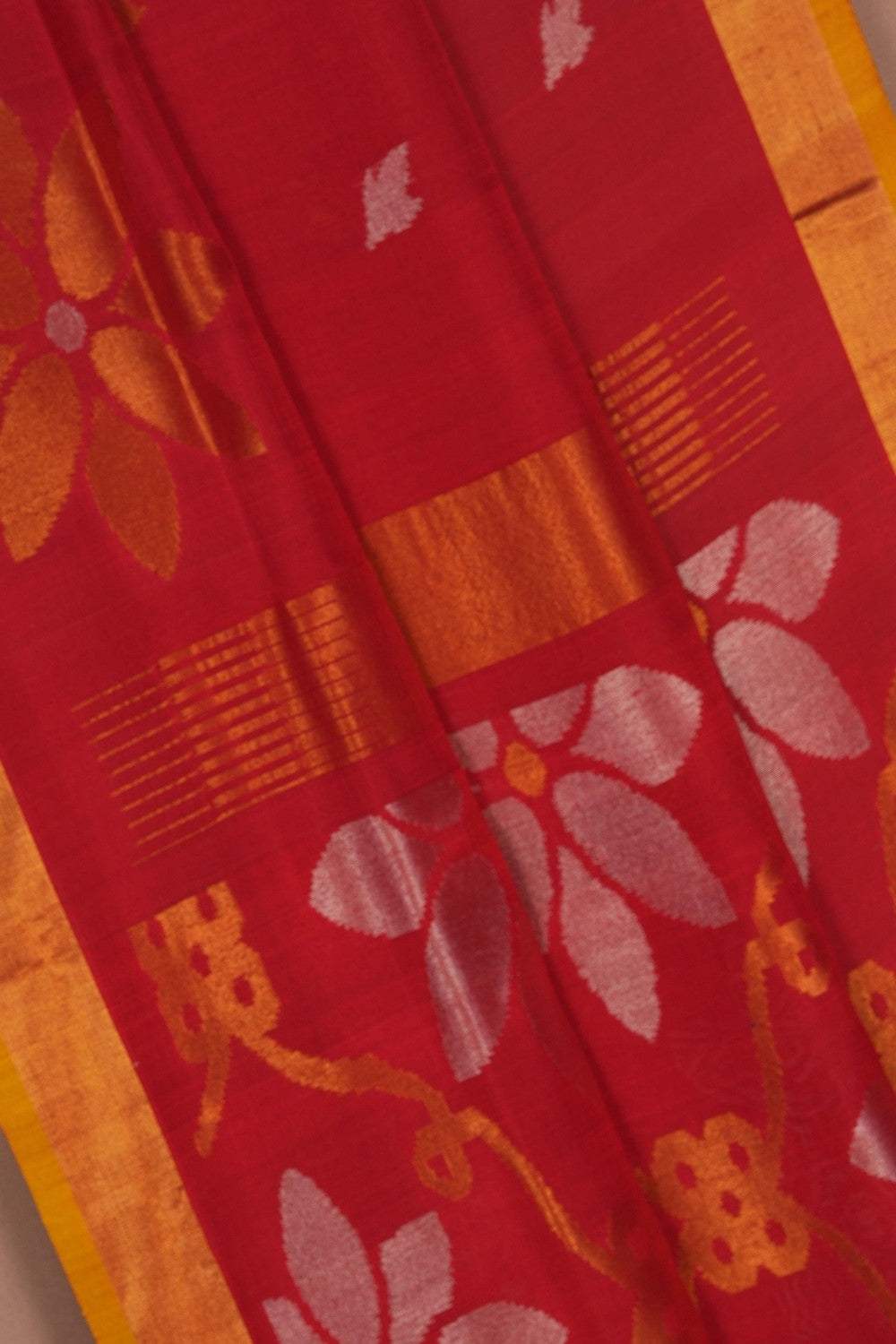 Image of Uppada Brocade Silk Red Saree