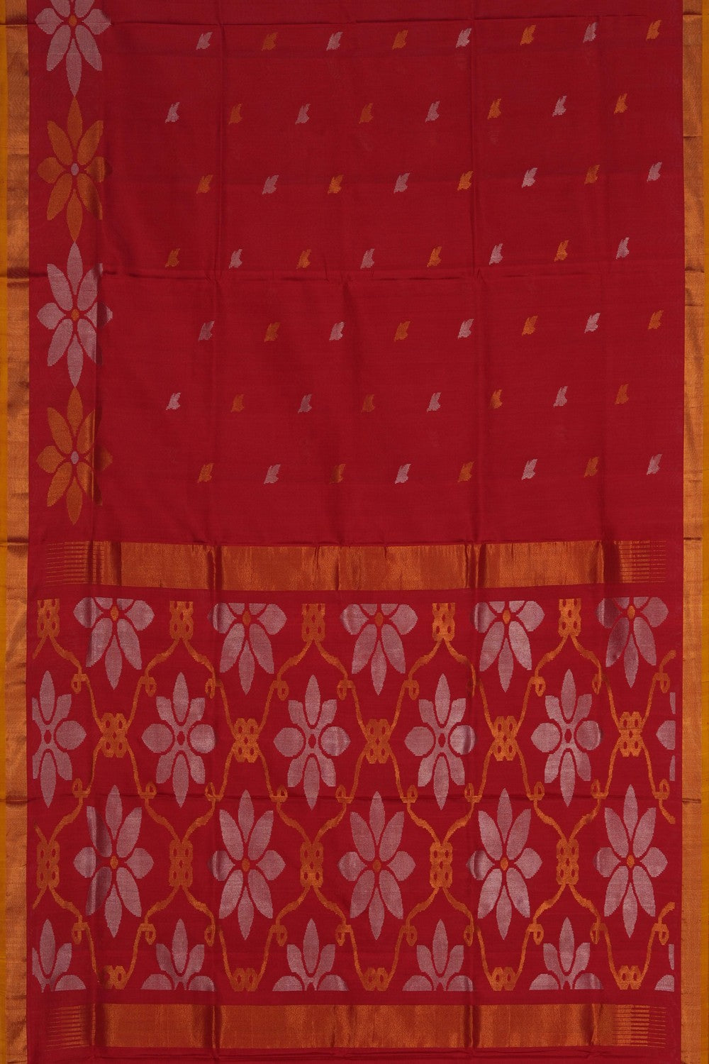 Image of Uppada Brocade Silk Red Saree