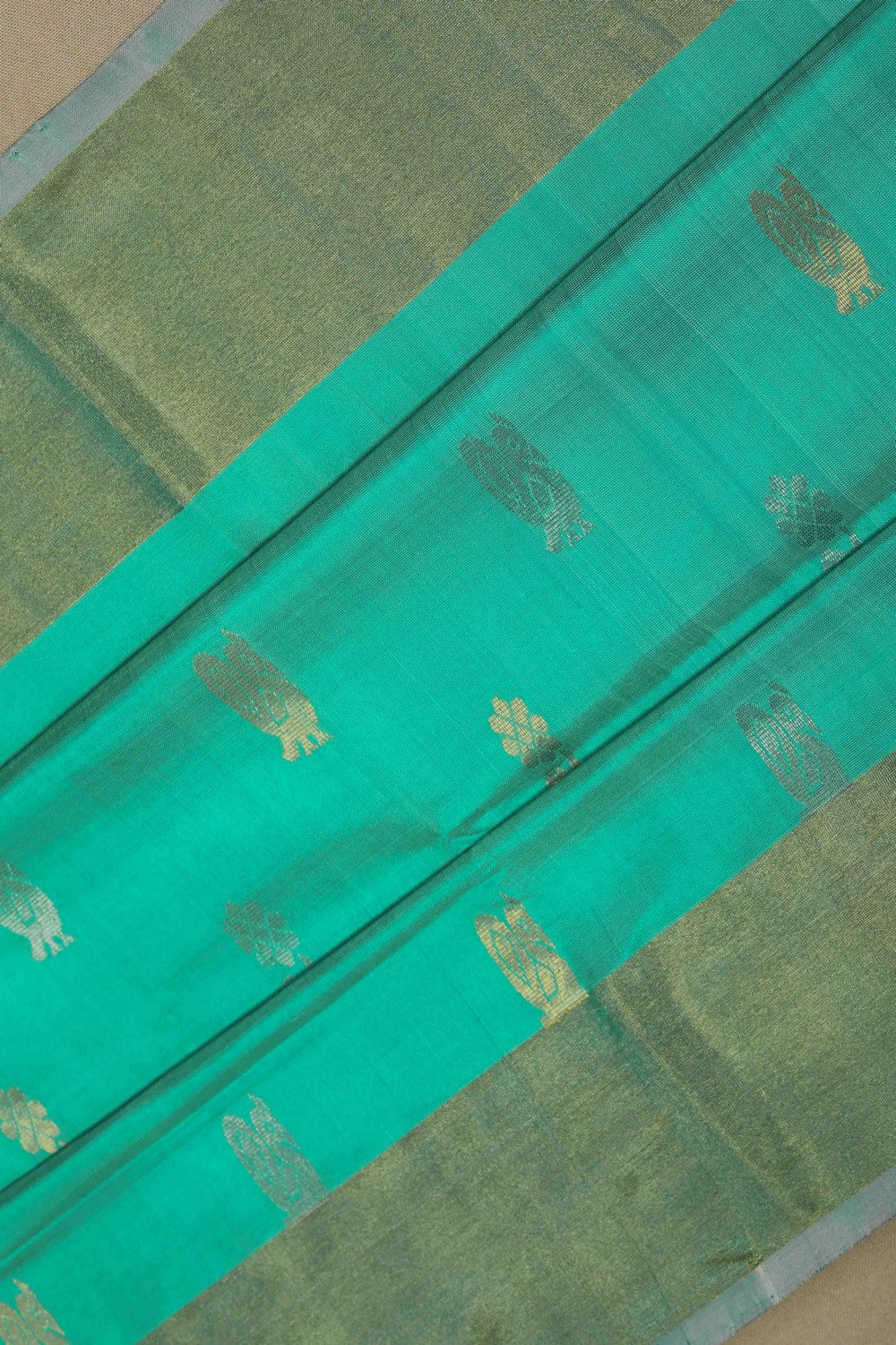 Image of Uppada Silk Green Saree