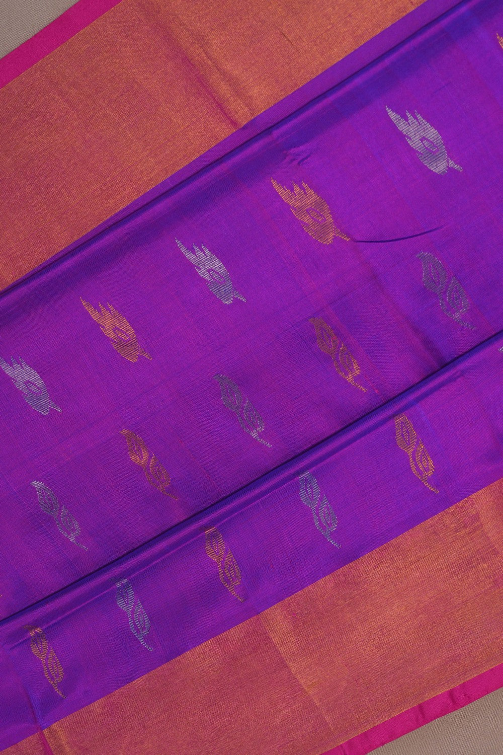 Image of Uppada Silk Purple Saree