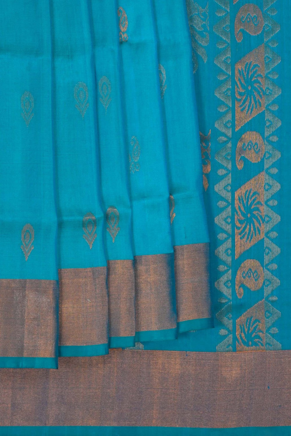 Image of Uppada Silk Blue Saree