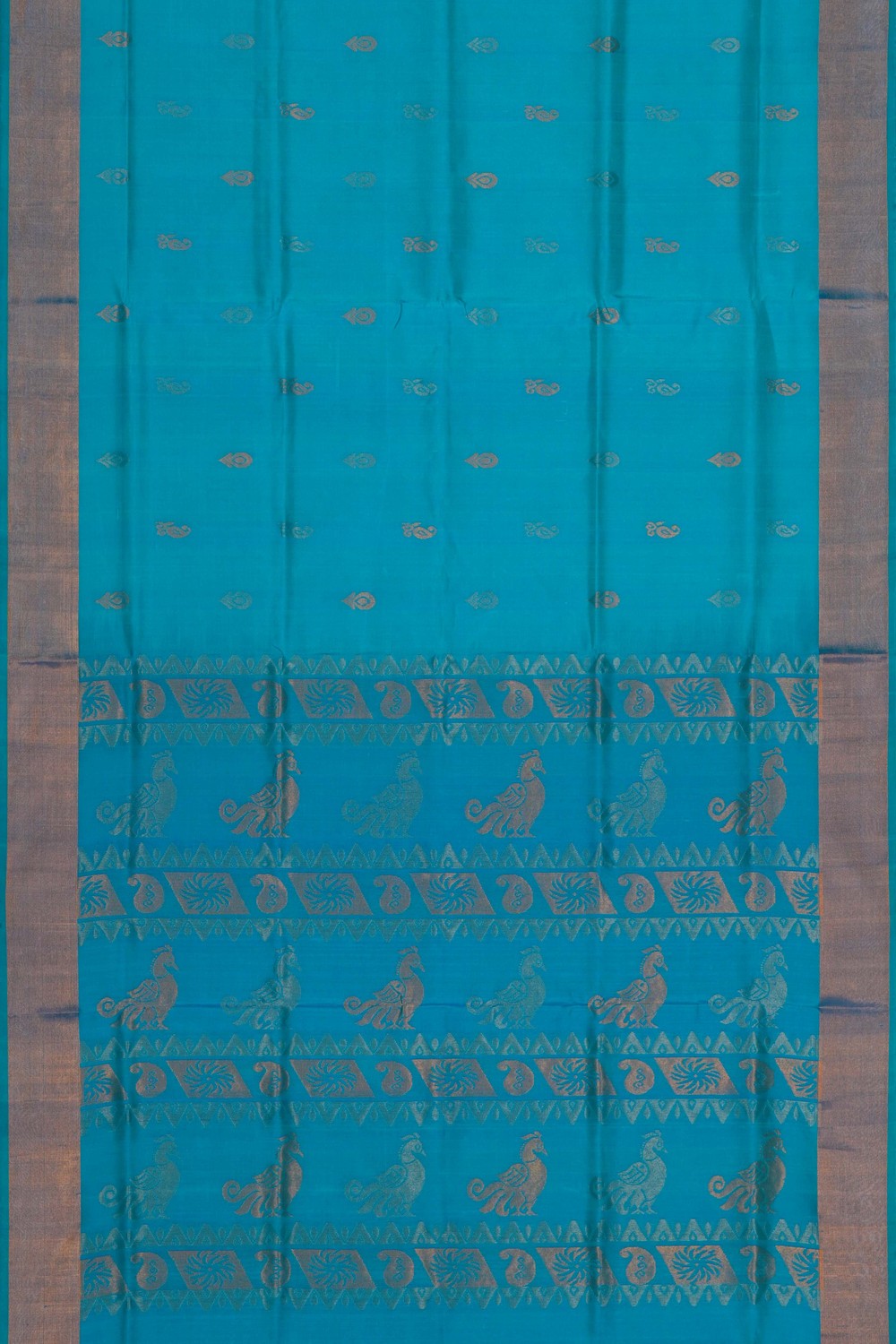 Image of Uppada Silk Blue Saree