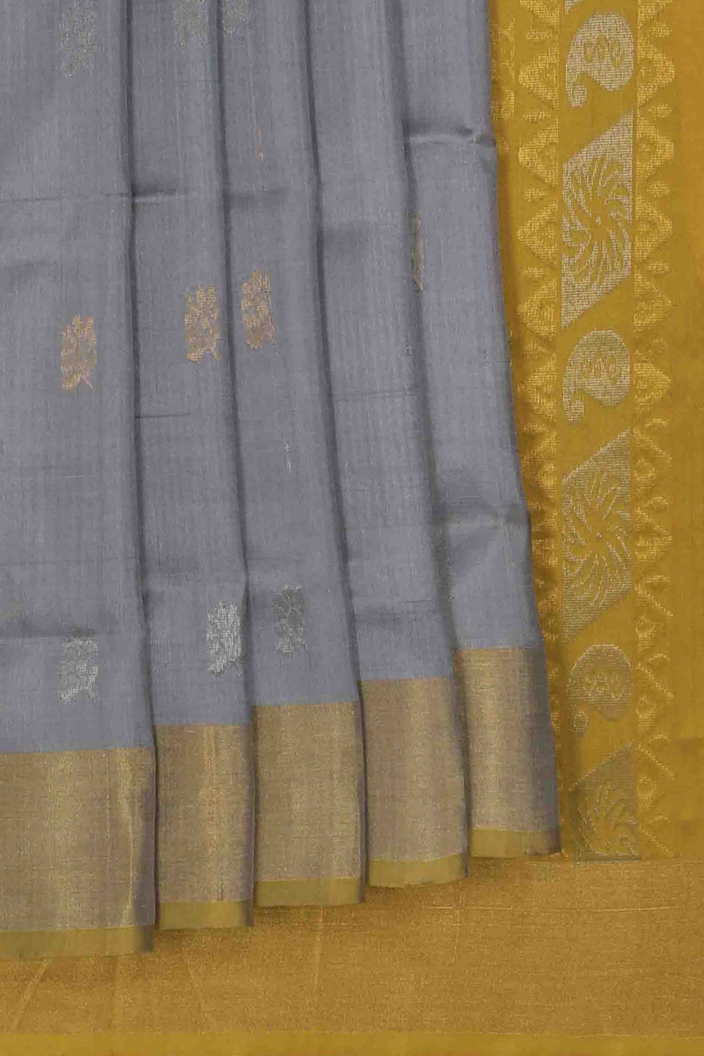 Image of Uppada Silk Grey Saree