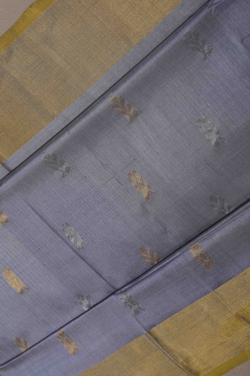 Image of Uppada Silk Grey Saree