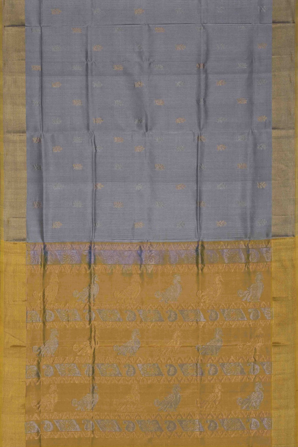 Image of Uppada Silk Grey Saree