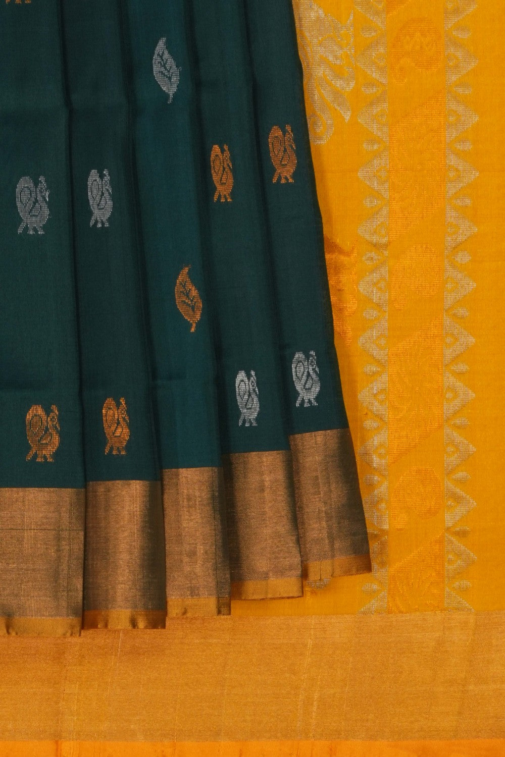 Image of Uppada Silk Green Saree