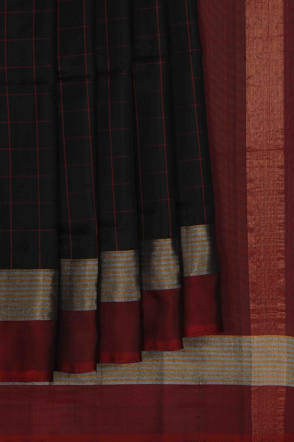 Image of Uppada Silk Black Saree