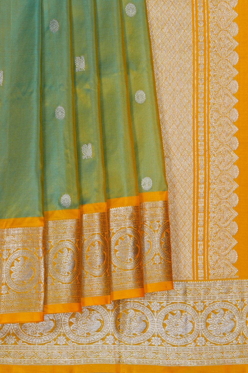 Image of Venkatagiri Silk Sea Green Saree