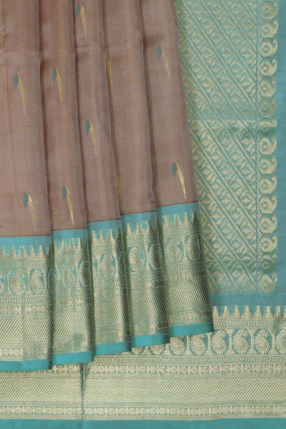 Image of Venkatagiri Silk Beige Saree