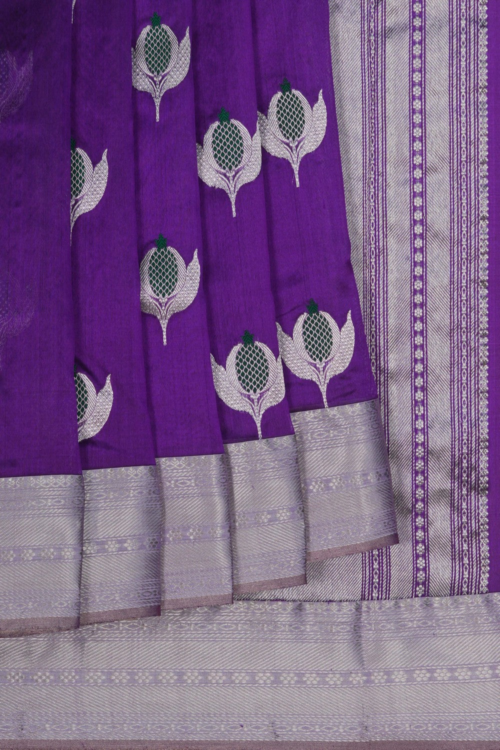 Image of Chanderi Silk Purple Saree