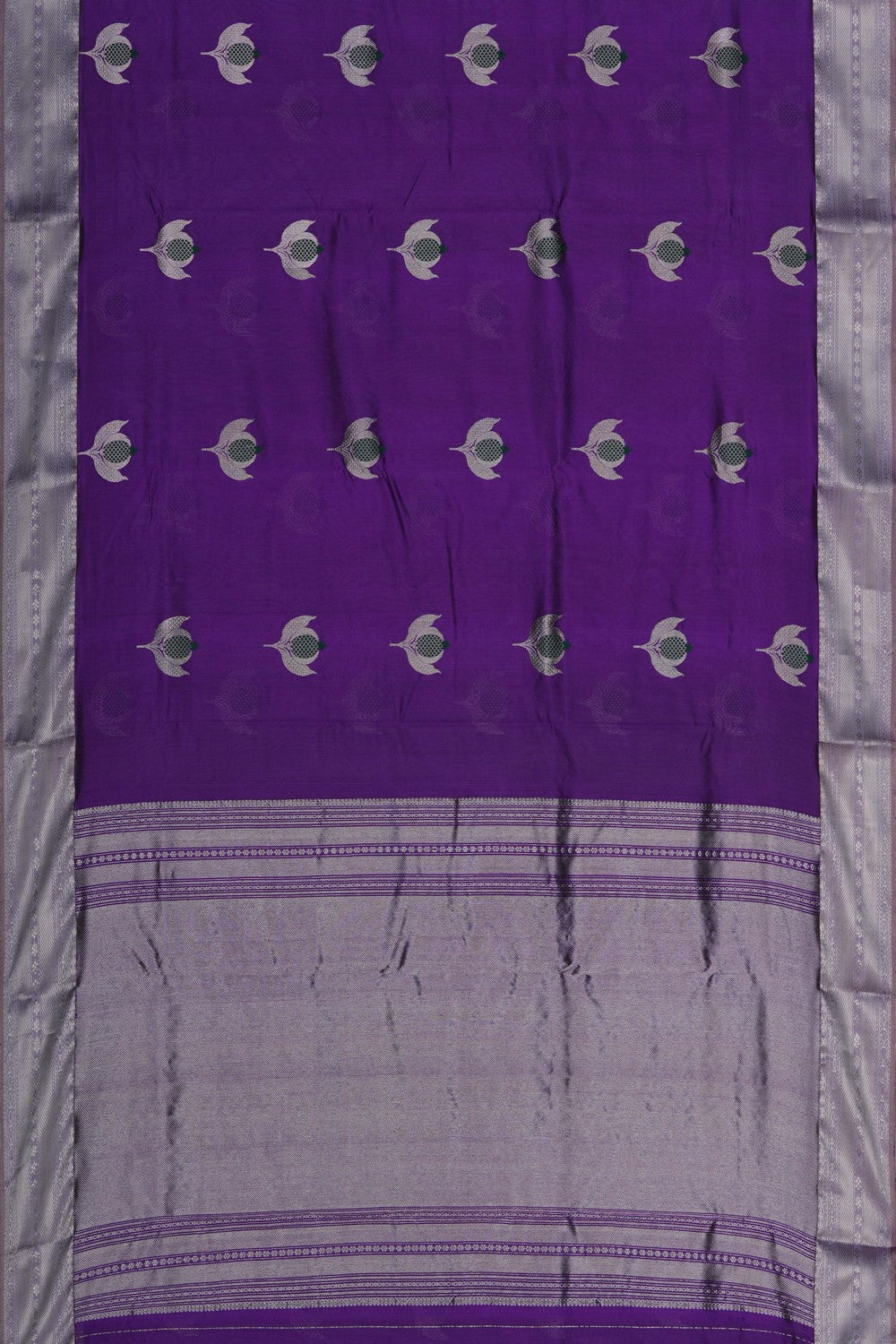 Image of Chanderi Silk Purple Saree