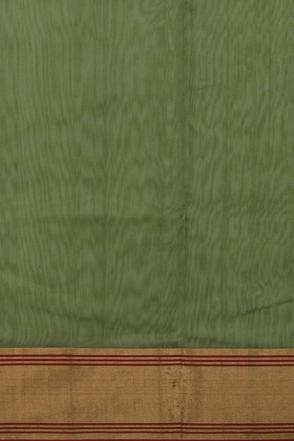 Image of Chanderi Silk Cotton Green Saree