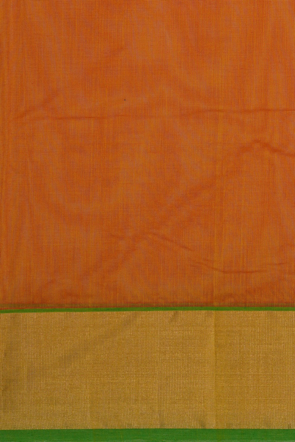 Image of Chanderi Silk Cotton Orange Saree