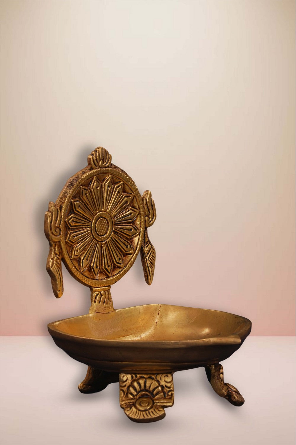Image of Brass Shanku Chakra Diya