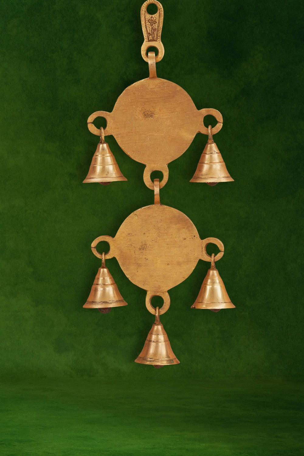 Image of Brass Shubh Labh Wall hanging with bells