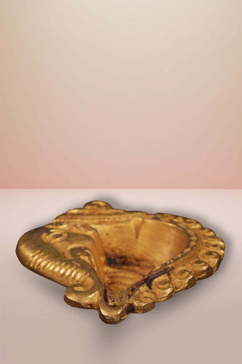 Image of Brass Diya With Beautiful Ganapati Craving