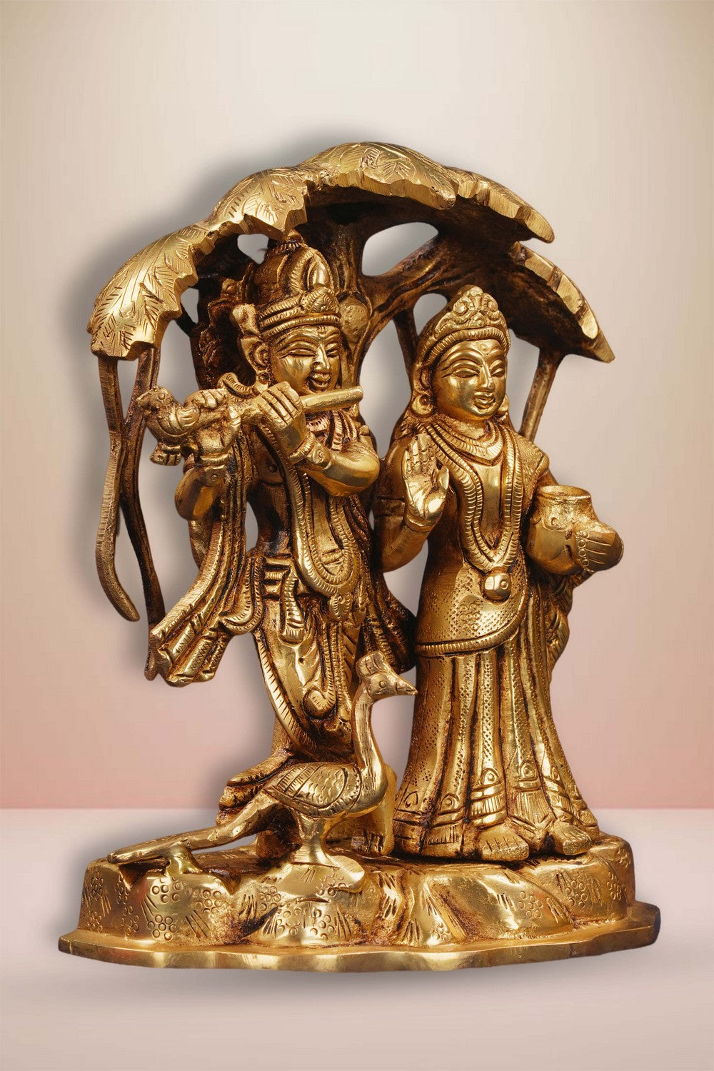 Image of Brass Radha and Krishna statue