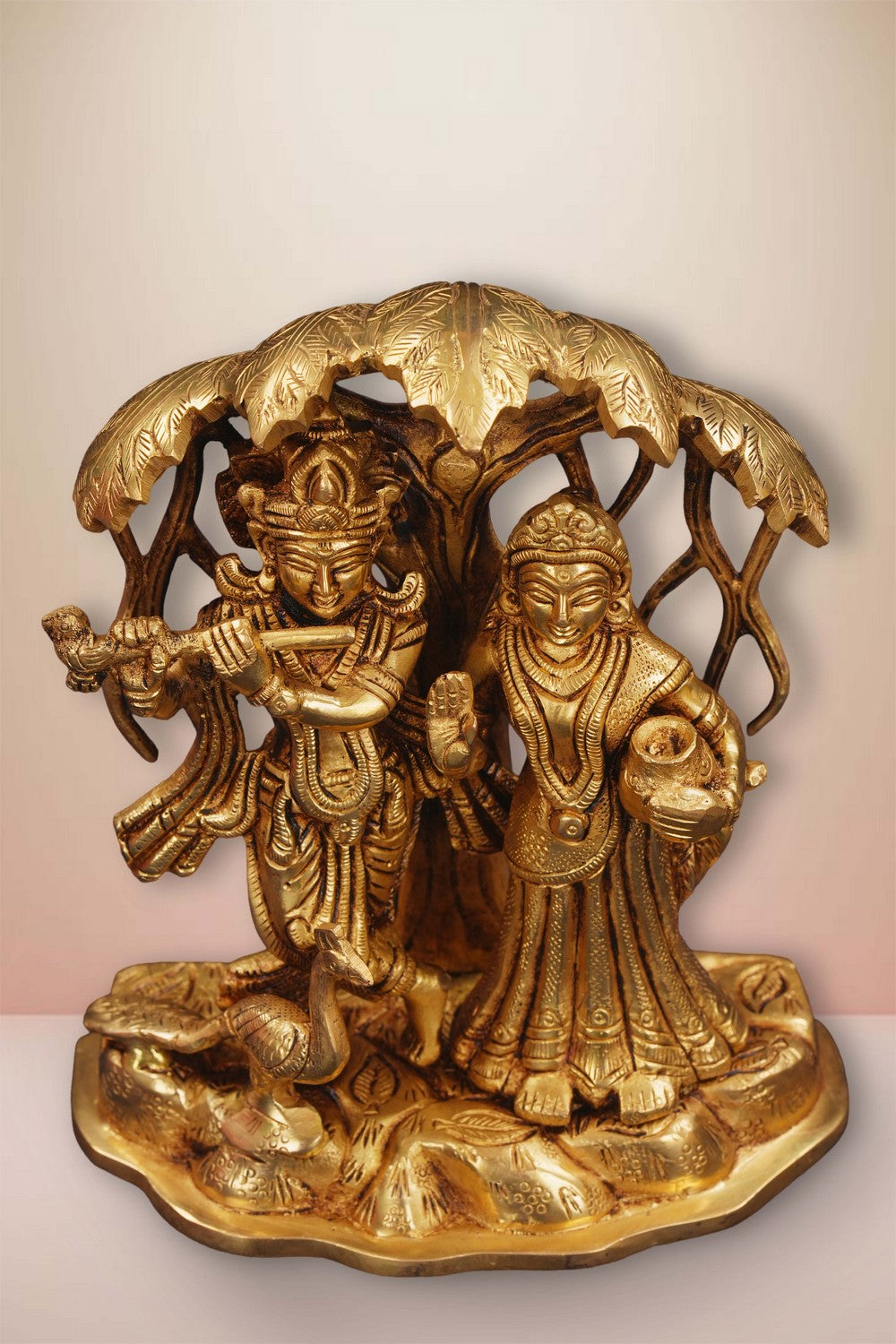 Image of Brass Radha and Krishna statue