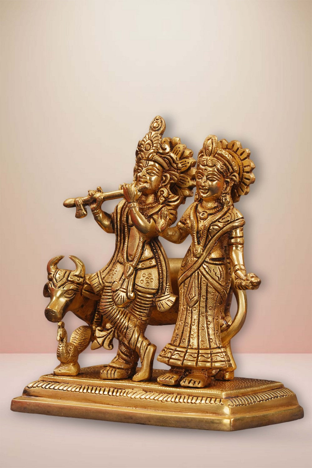 Image of Brass Radha and Krishna statue