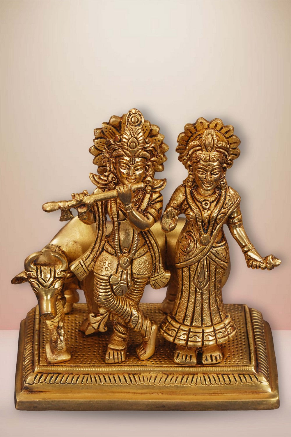 Image of Brass Radha and Krishna statue