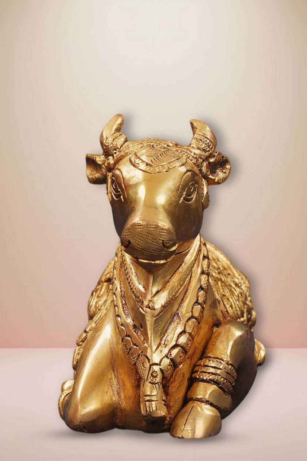Image of Brass Nandi Sitting Idol