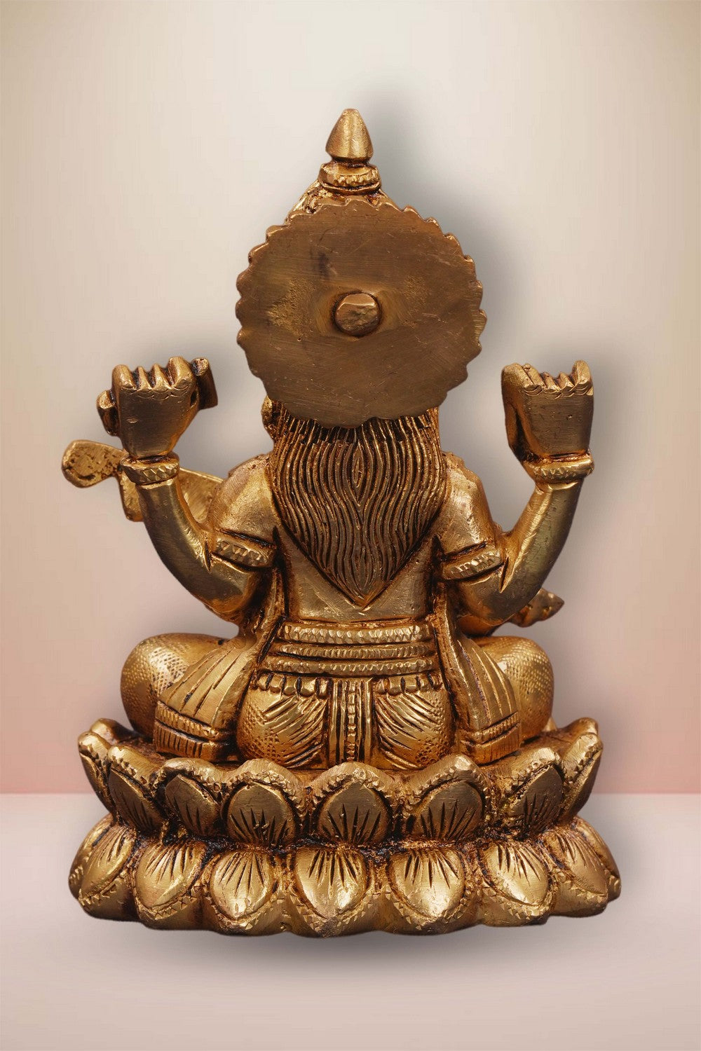Image of A Brass Maa Saraswati statue in a sitting style