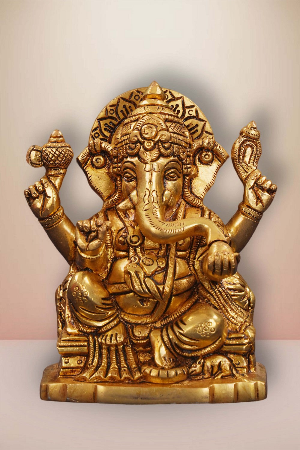Image of Brass Ganesha In Sitting Style