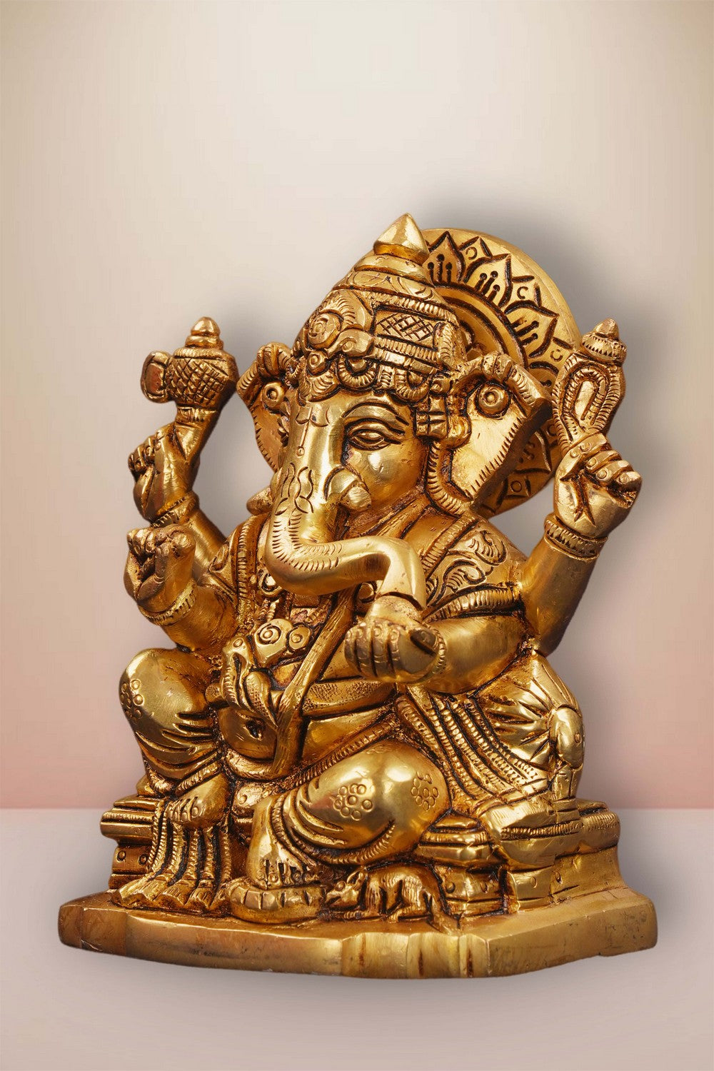 Image of Brass Ganesha In Sitting Style