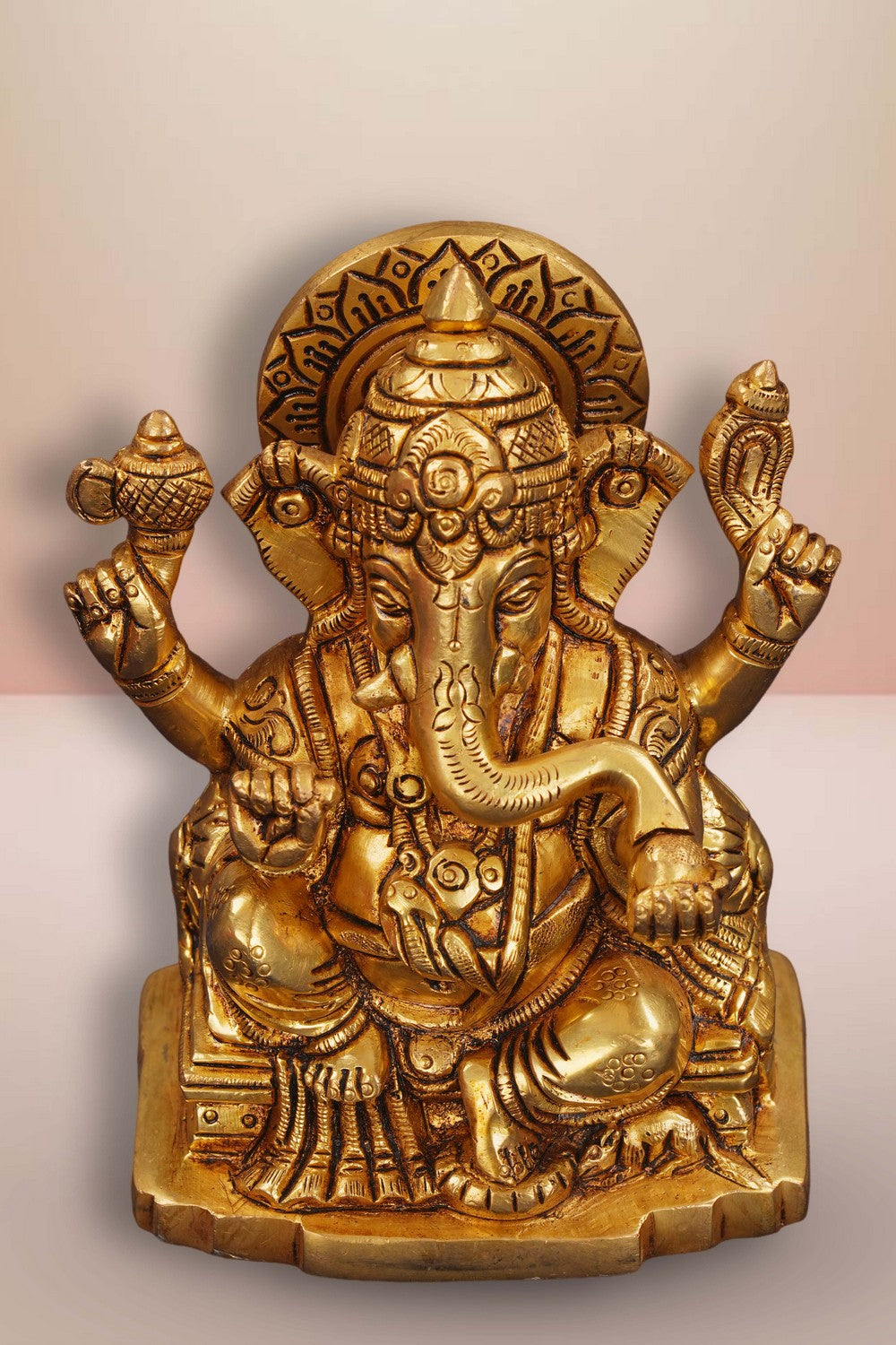 Image of Brass Ganesha In Sitting Style