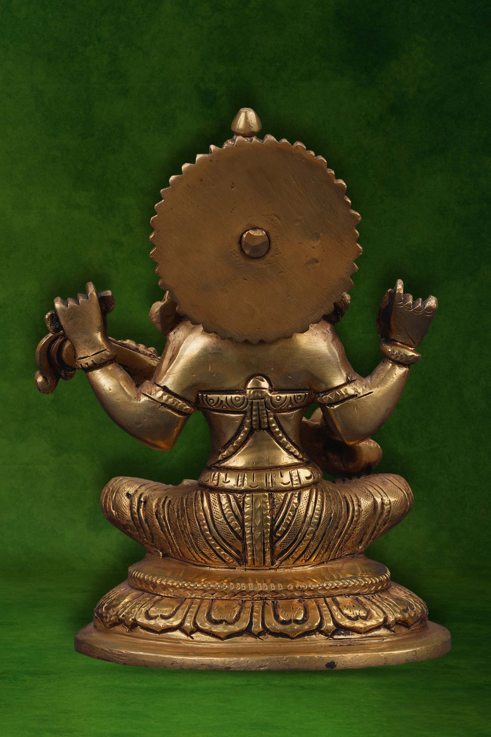 Image of A Brass Maa Saraswati statue in a sitting style