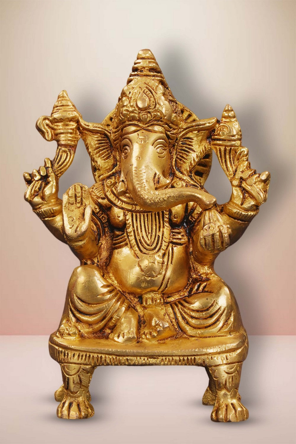 Image of Brass Ganesha In Sitting Style