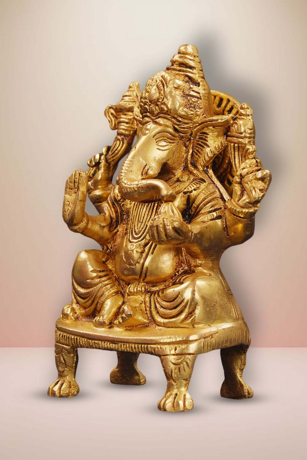 Image of Brass Ganesha In Sitting Style