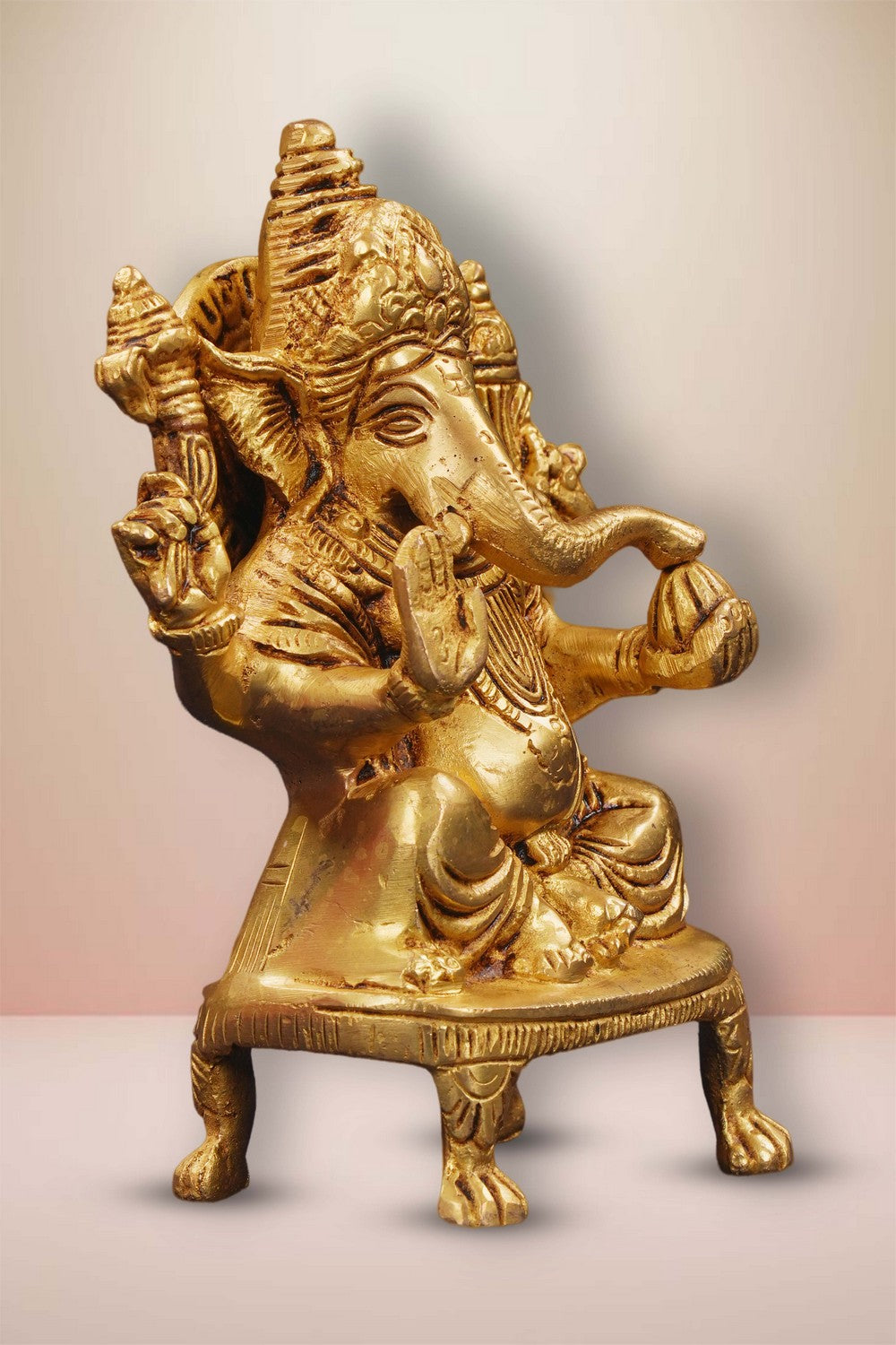 Image of Brass Ganesha In Sitting Style