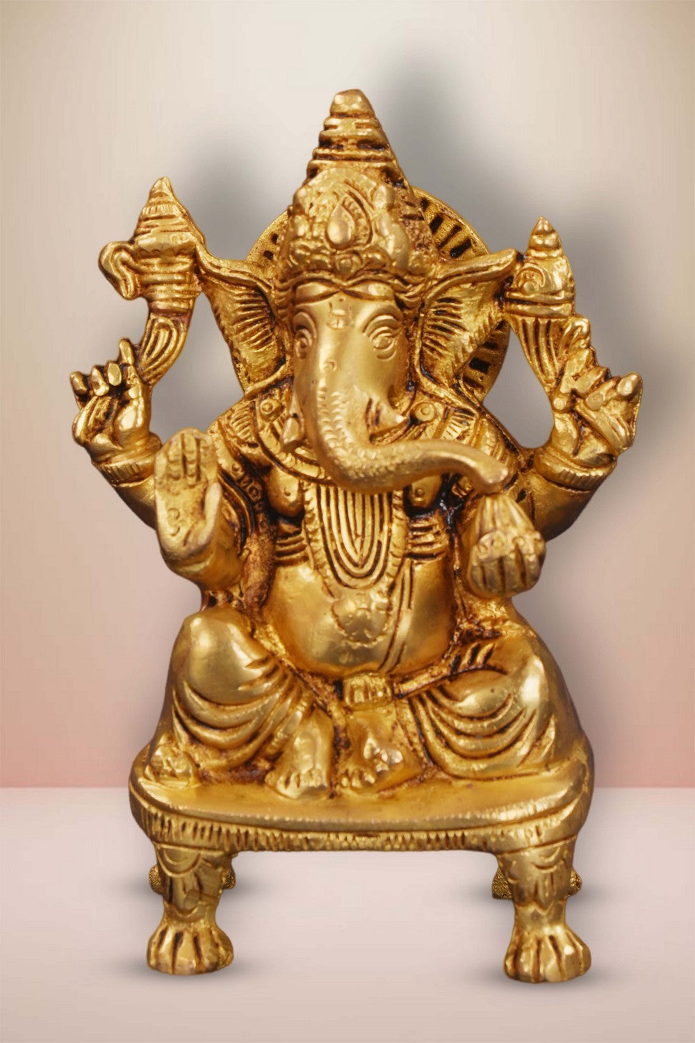 Image of Brass Ganesha In Sitting Style