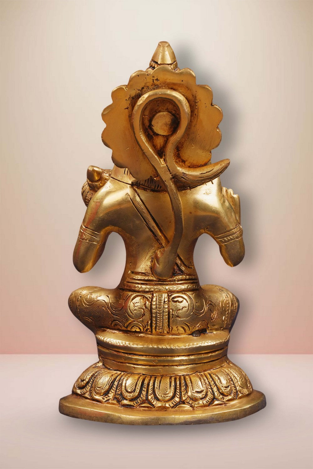 Image of Brass Hanuman with Gada Sitting Statue