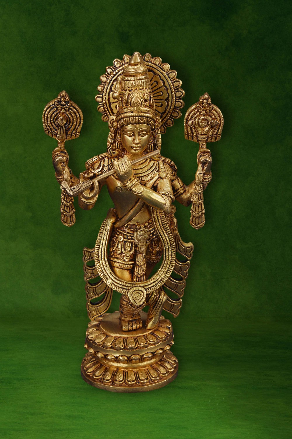 Image of Brass Lord Krishna Statue