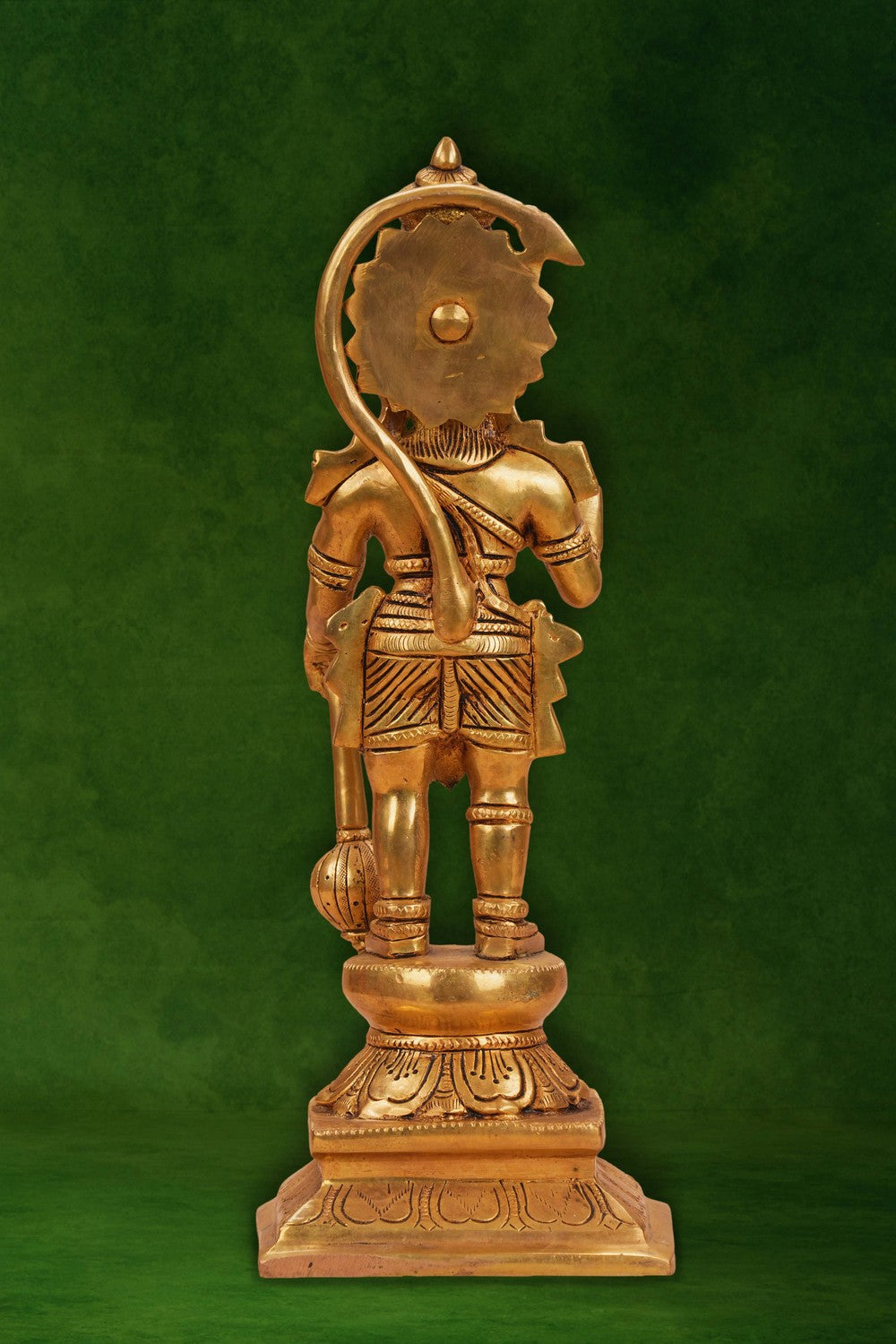 Image of A brass Hanuman in a standing posture