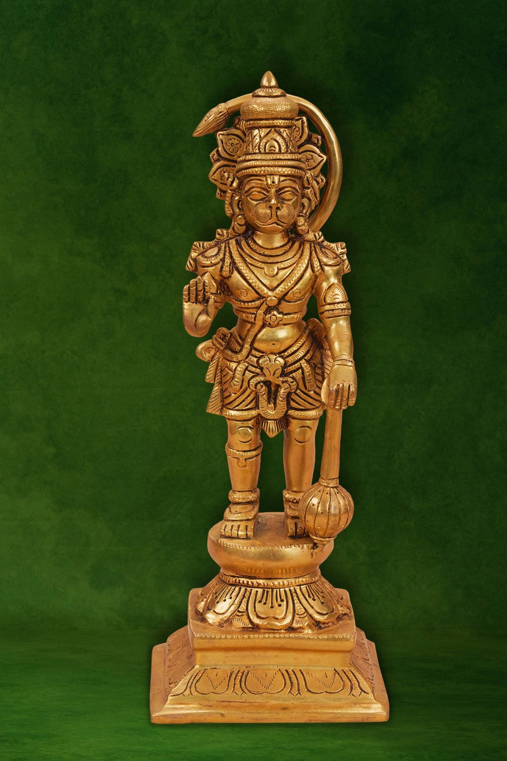 Image of A brass Hanuman in a standing posture