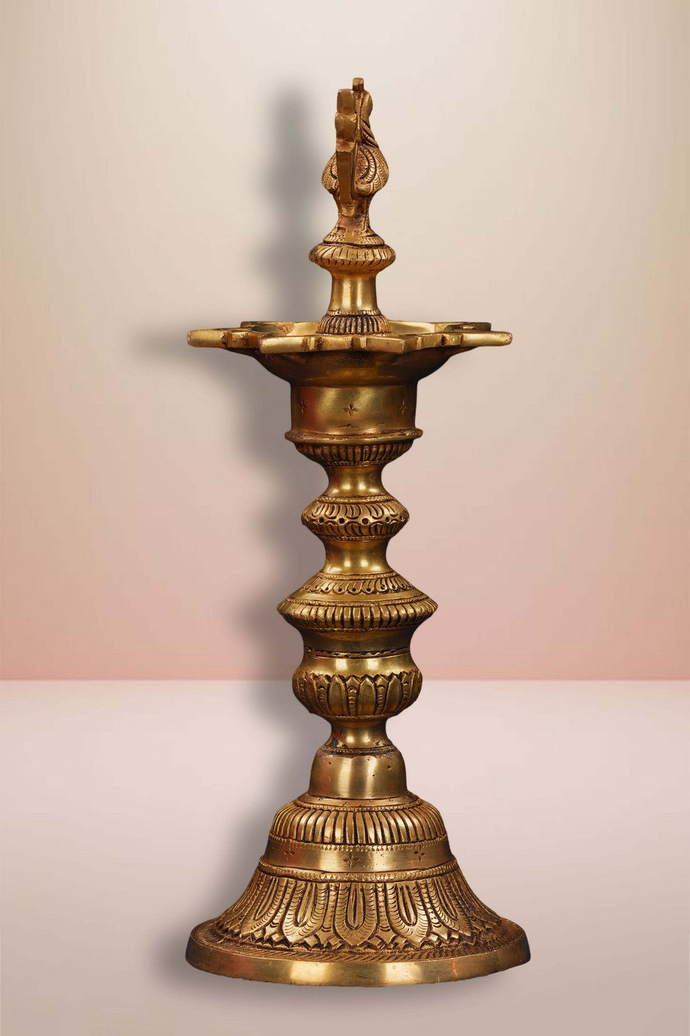 Image of Brass Annapakshi Casted Mehnoor Oil Lamp