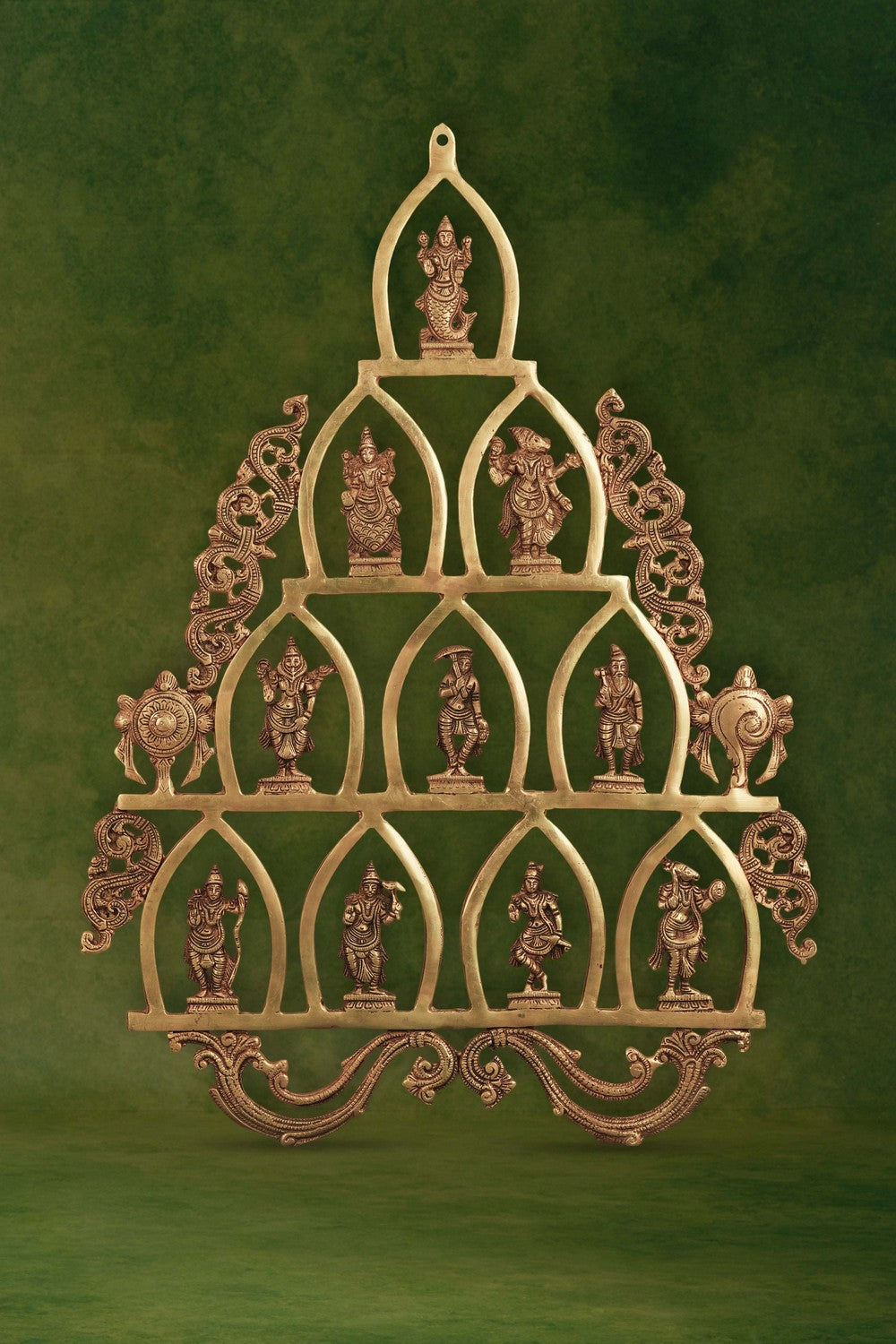 Image of Brass Dasavatharam Wall Hanging