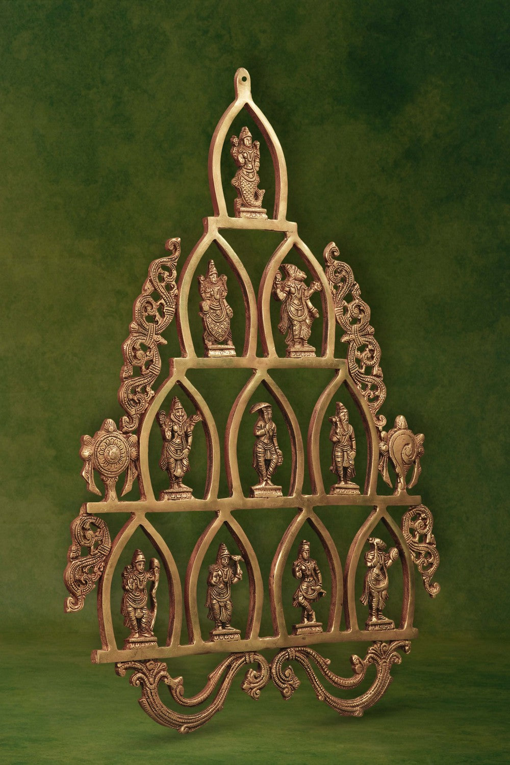Image of Brass Dasavatharam Wall Hanging