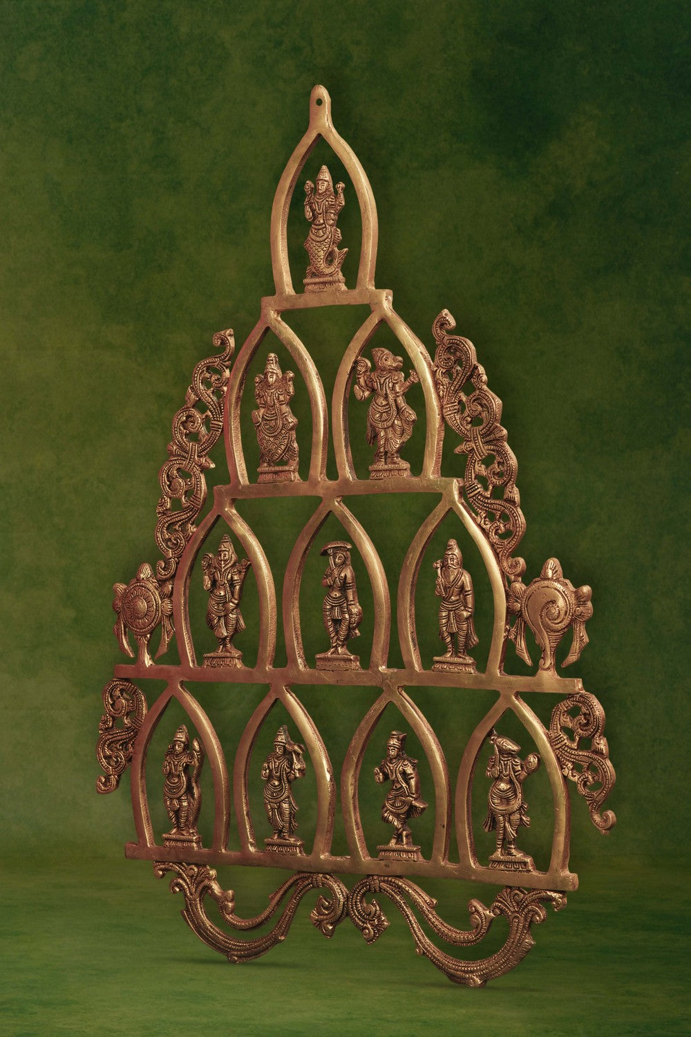 Image of Brass Dasavatharam Wall Hanging